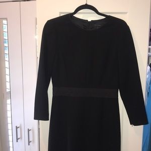 J. Crew 3/4 sleeve black dress